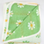 Green and White Baby Blanket with Daisies | 100% Cotton | 6-Layer | 35.5" x 39.5"