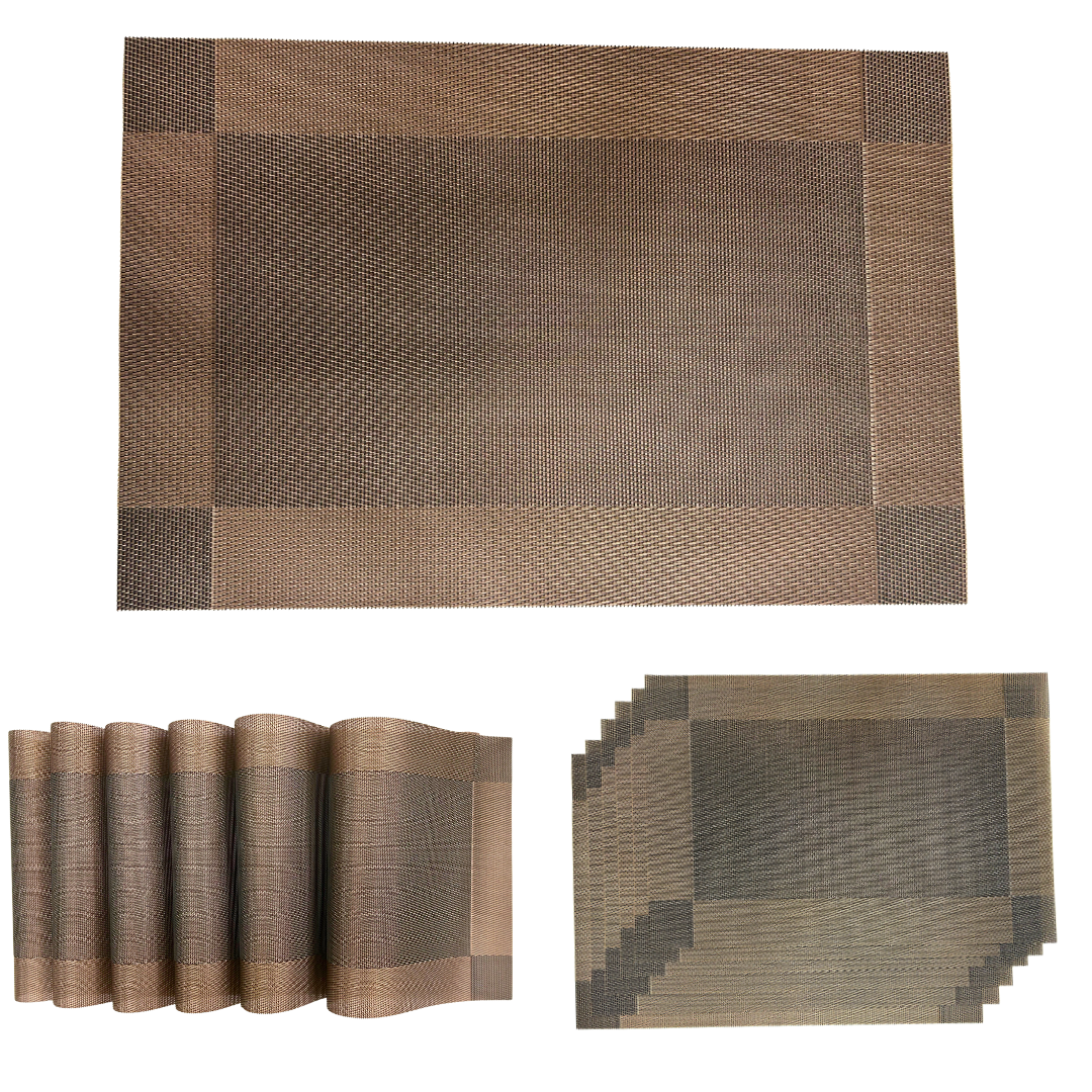 Brown Metallic Placemats (Set of 6)