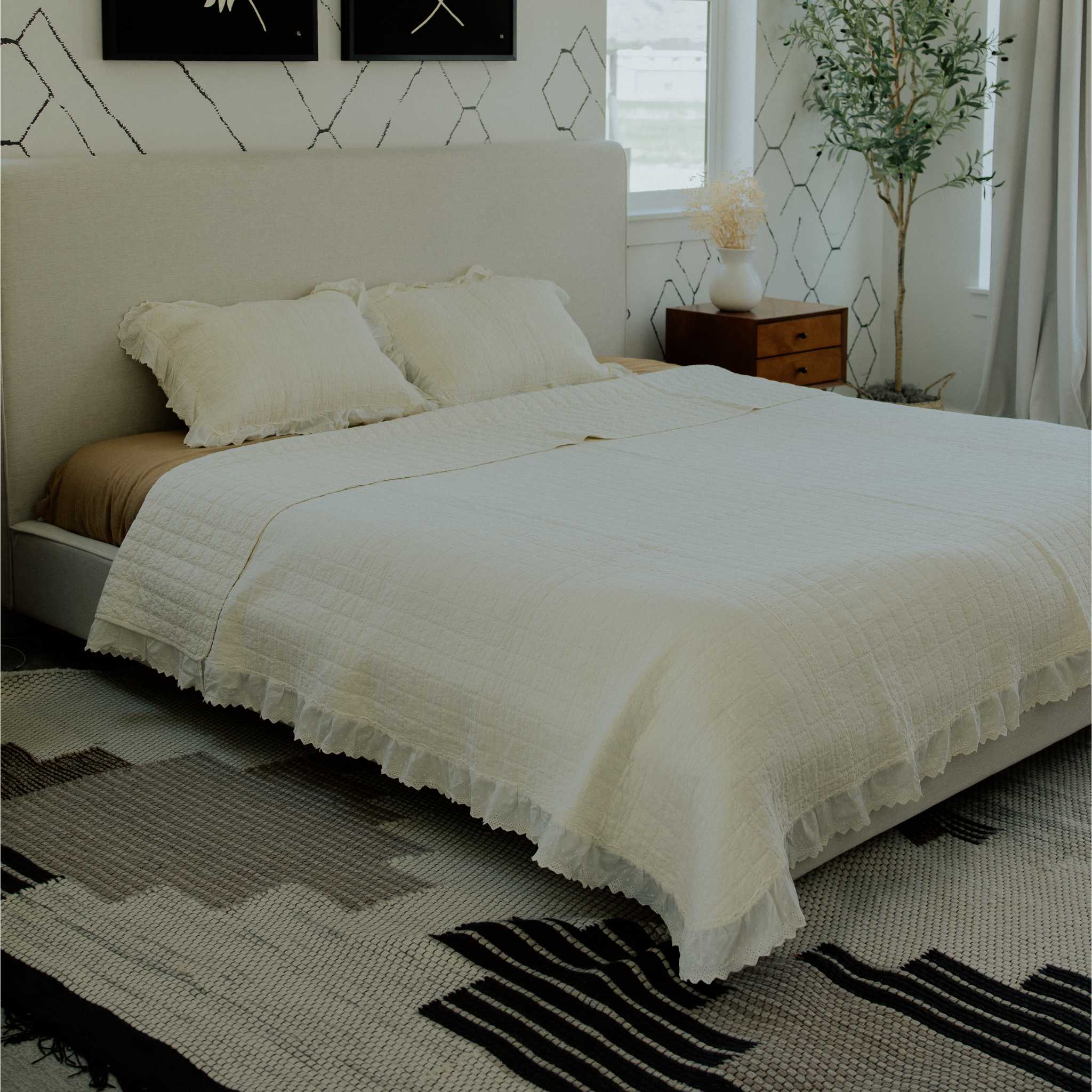 white king quilt set