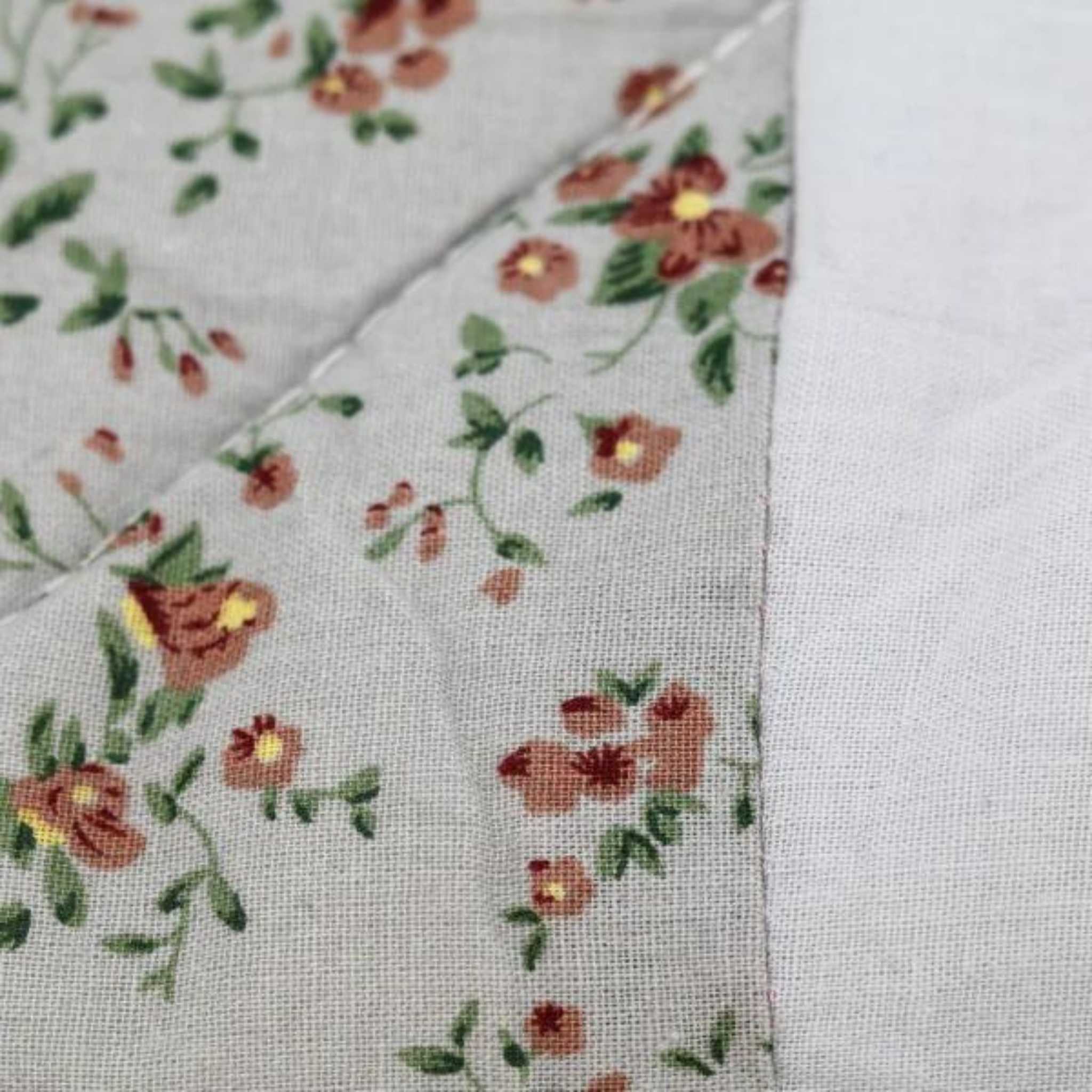 floral design on quilt