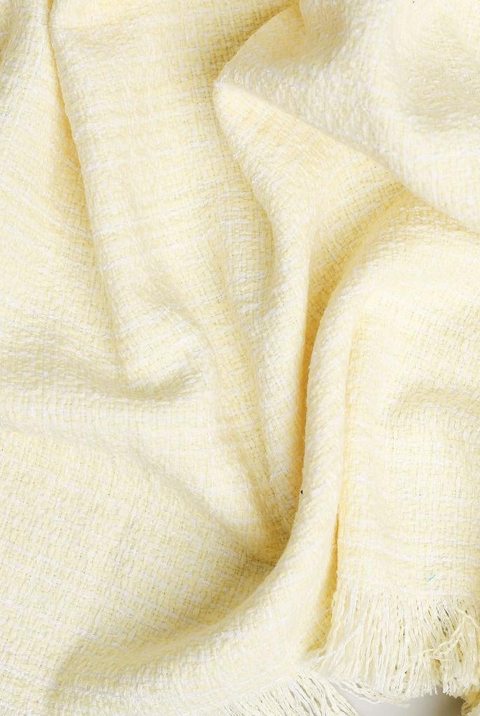 cozy pastel yellow throw blanket
