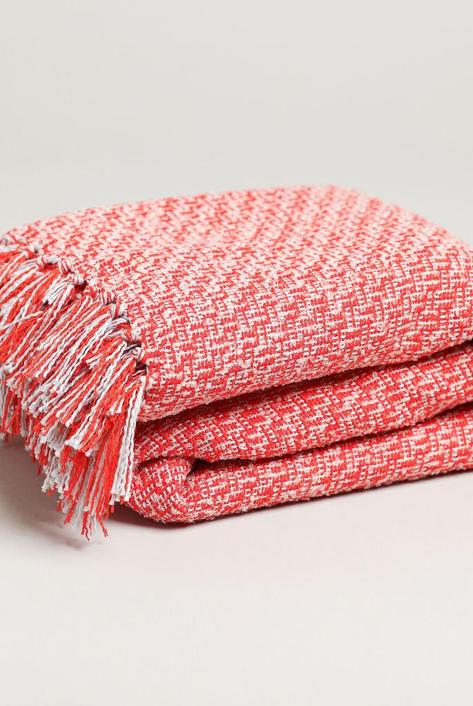 RED SOFT MULTI COLOR THROW BLANKET - Boucle Home