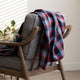 V COMPACT WOOLEN PLAID THROW BLANKET - Boucle Home