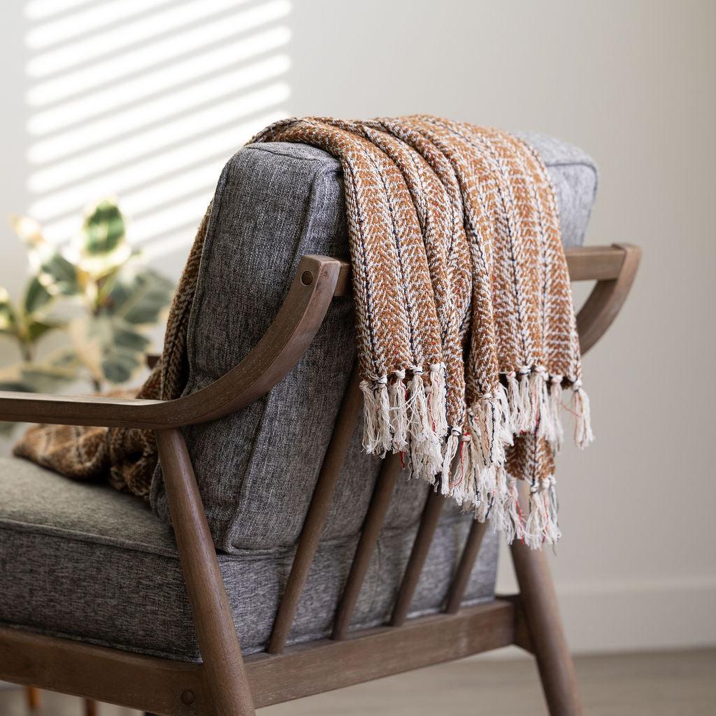 FANCY TEXTURED HBT THROW - Boucle Home
