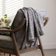 Boucle jacquard throw blanket