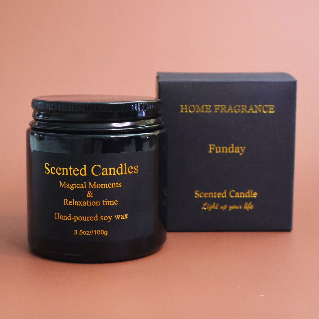 small lime basil and orange scented candle