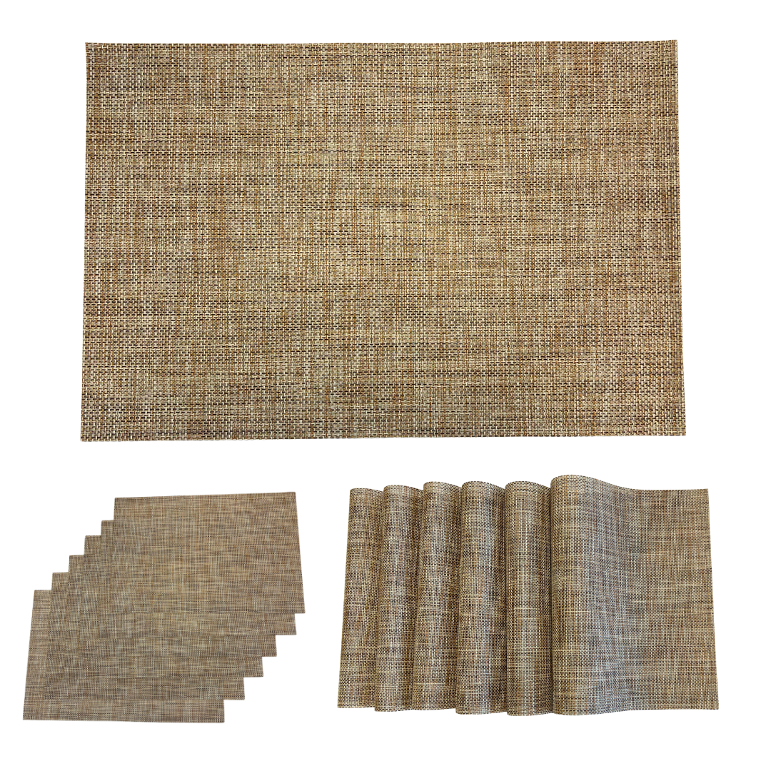 Flat Woven Brown Placemat (Set of 6)