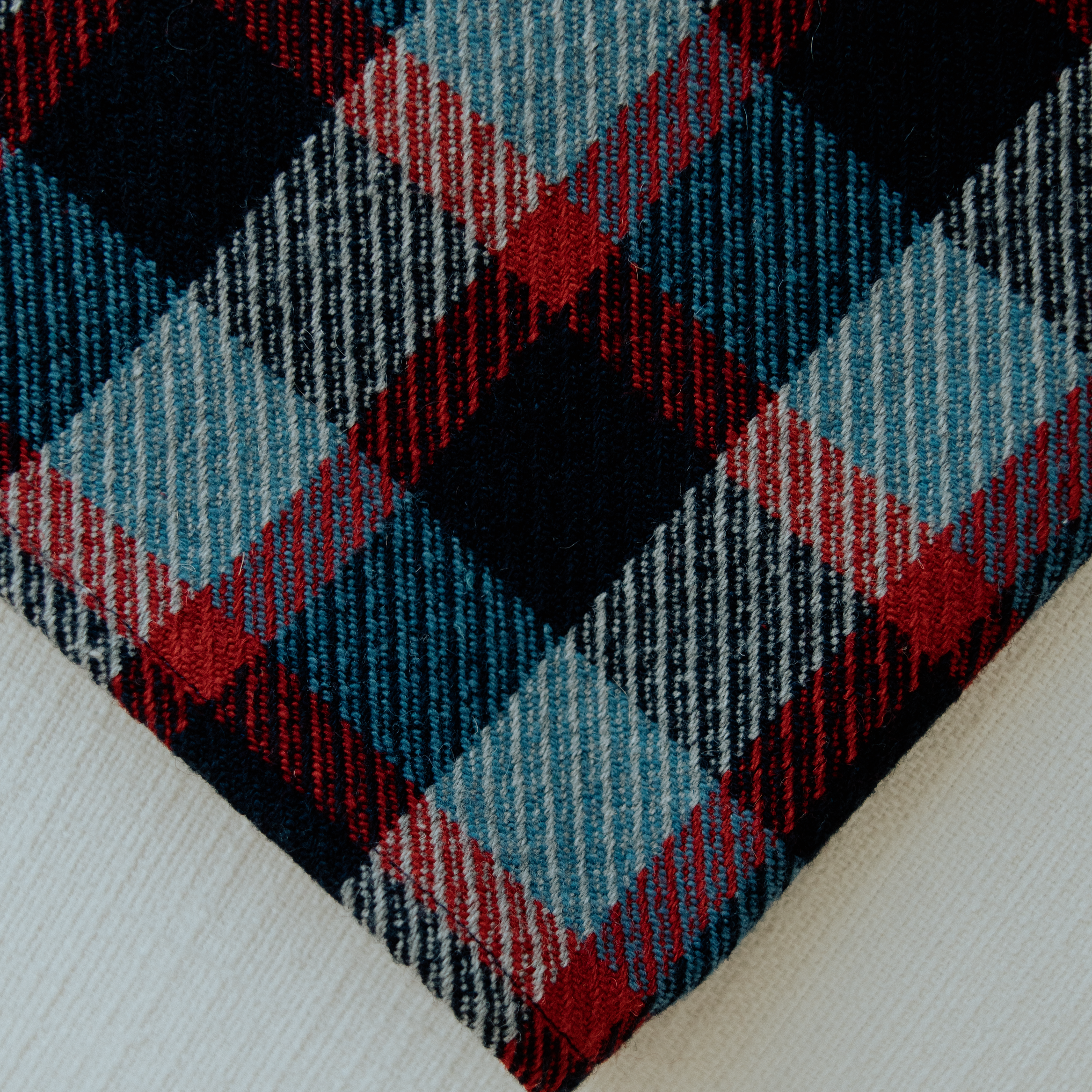 blue and red plaid throw