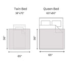 periwinkle throw blankets size compared to over a twin bed and queen bed size comparasin