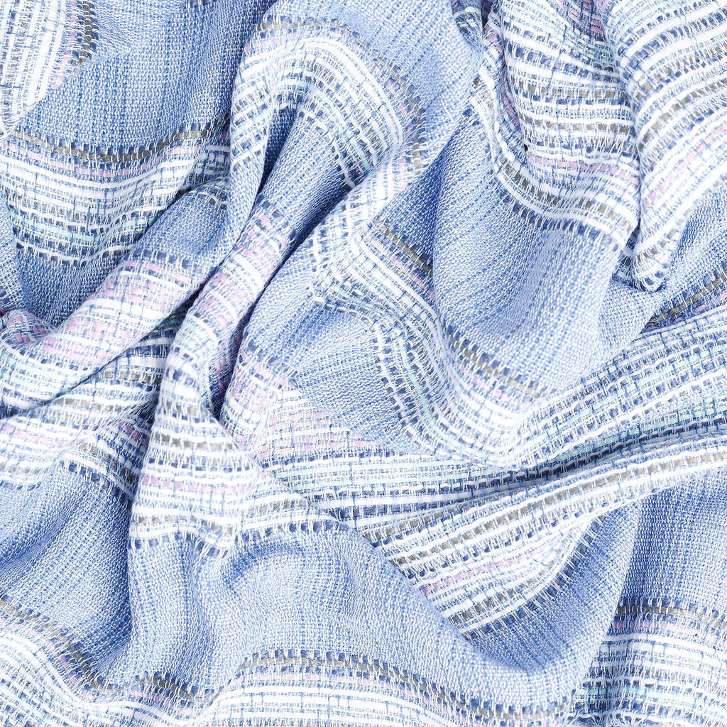 periwinkle jacquard styled twisted texture throw blanket with tassels