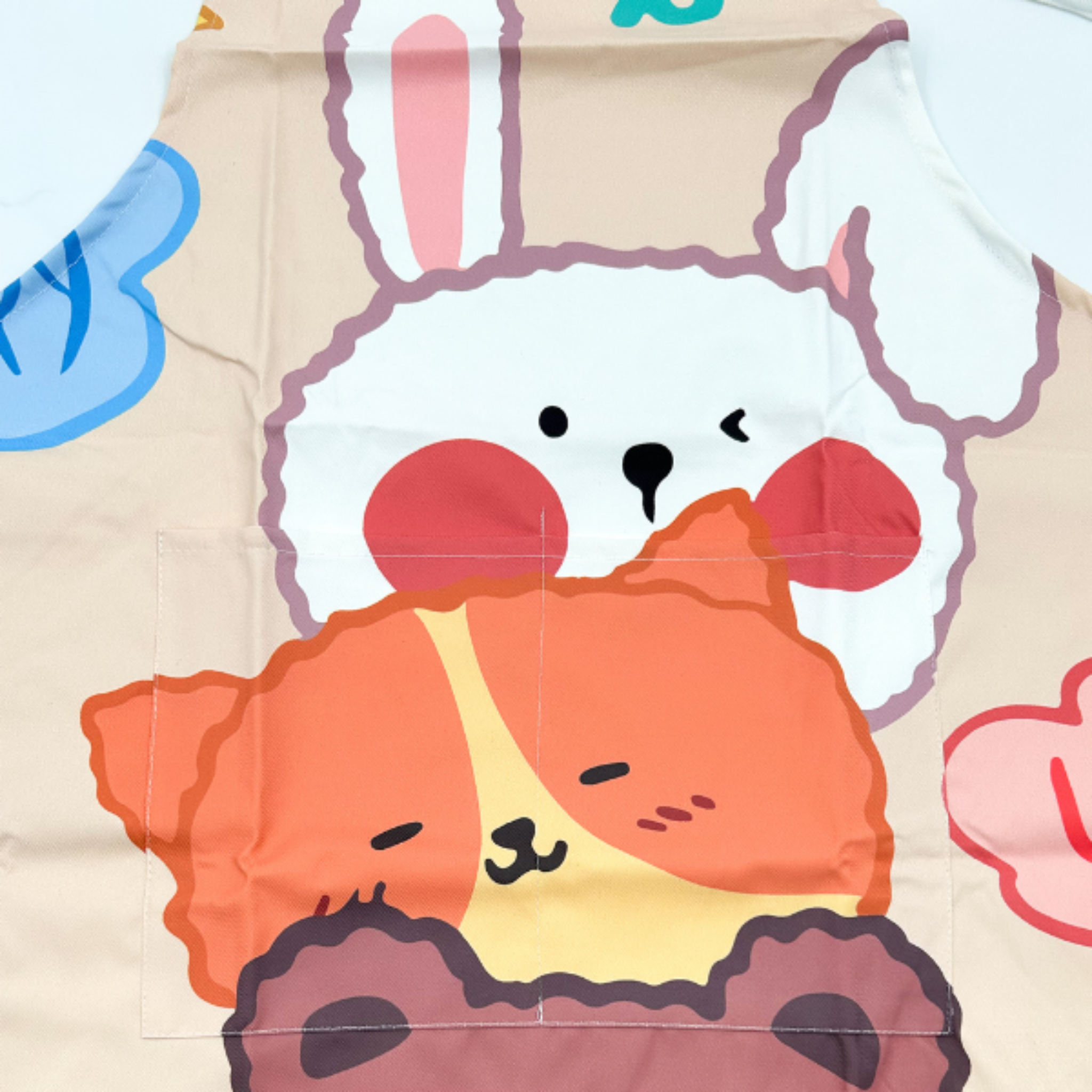 close up of bunny and fox