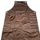 entire view of brown apron with pockets