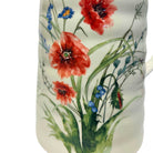 red flower white ceramic pitcher