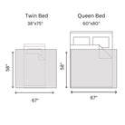 cream geometric throw blanket size comparison to twin and queen sized beds large