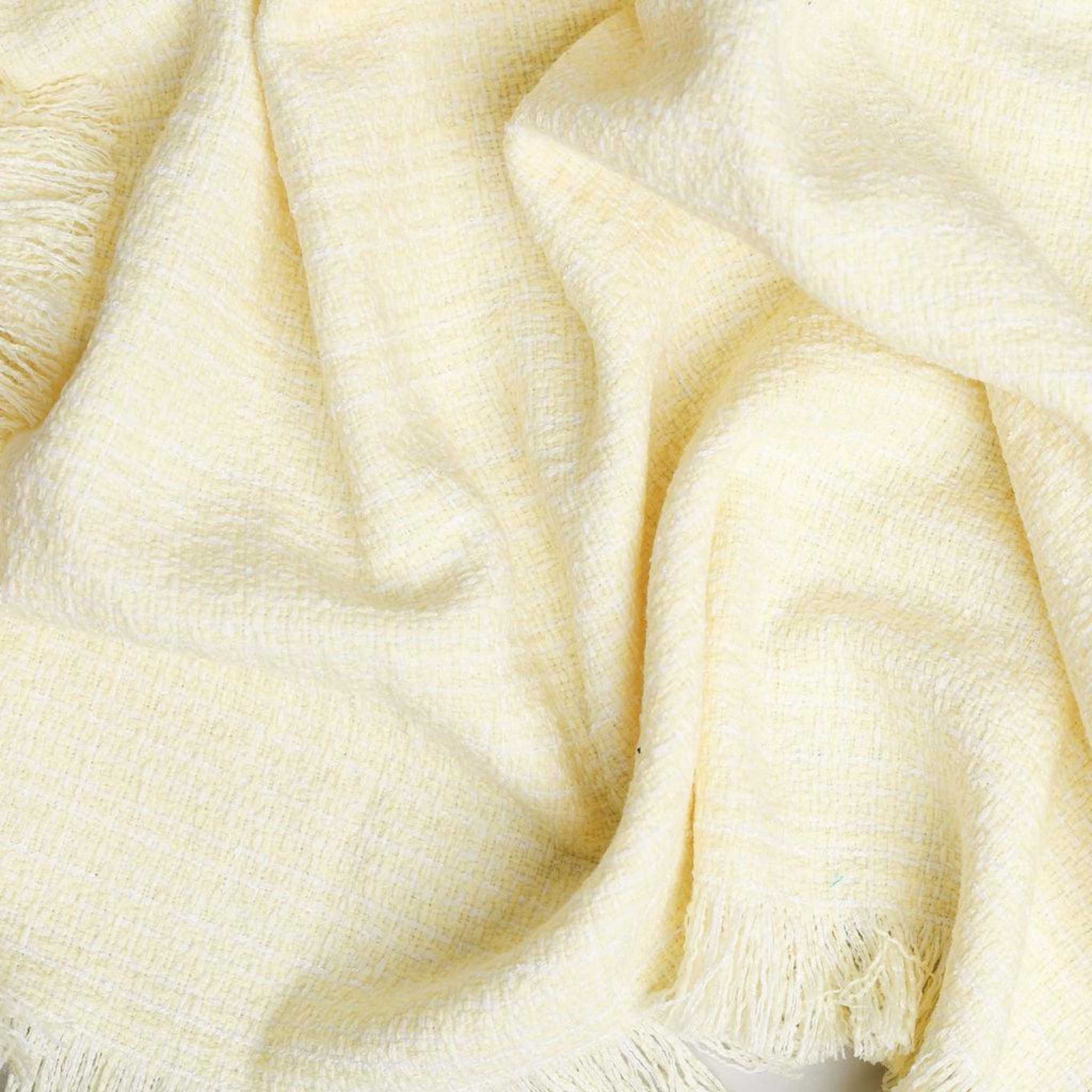 yellow soft twisted designer throw blanket with premium fabric acrylic